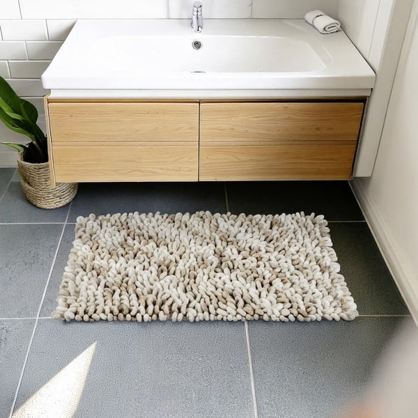 Béžová textilní koupelnová předložka 60x90 cm Lerici – Wenko-image-1