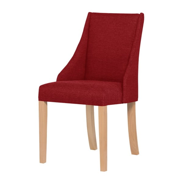 Červená židle s hnědými nohami Ted Lapidus Maison Absolu