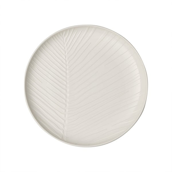 Bílý porcelánový talíř Villeroy & Boch Leaf, ⌀ 24 cm