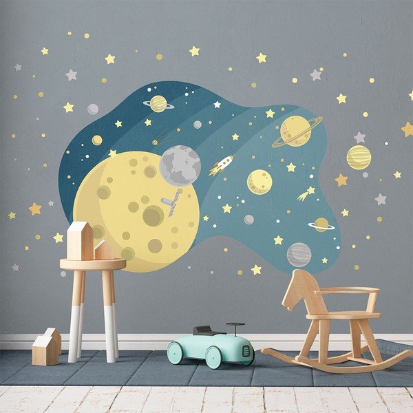 Dětská nástěnná samolepka Ambiance The Starry Galaxy, 90 x 60 cm-image-1