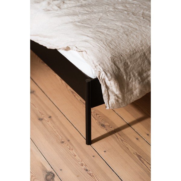 Bílá ocelová dvoulůžková postel bez čela s roštem 200x200 cm Eton Basic – noo.ma-image-4