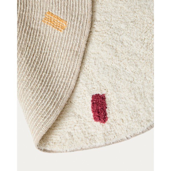 Krémový bavlněný dětský koberec ø100 cm Epifania – Kave Home-image-3