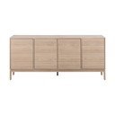 Nízká komoda v dekoru dubu v přírodní barvě 180x80 cm Linley – Actona
