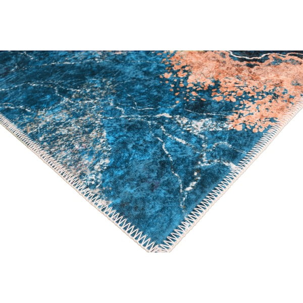 Modrý/ve zlaté barvě koberec 140x80 cm - Vitaus-image-2