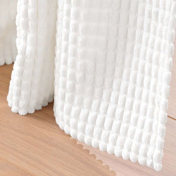 Bílý sametový závěs 140x260 cm Swing – douceur d'intérieur-image-4