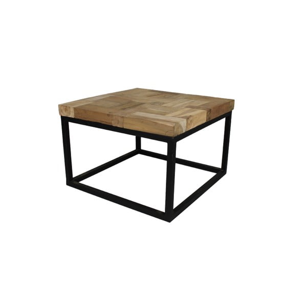 Odkládací stolek z teakového dřeva HSM Collection Frop, 60 x 60 cm