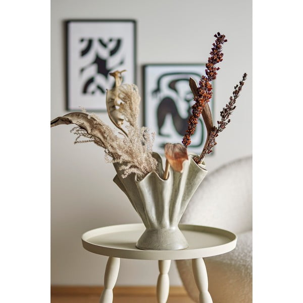 Béžová ručně vyrobená váza z kameniny Plier – Bloomingville-image-1