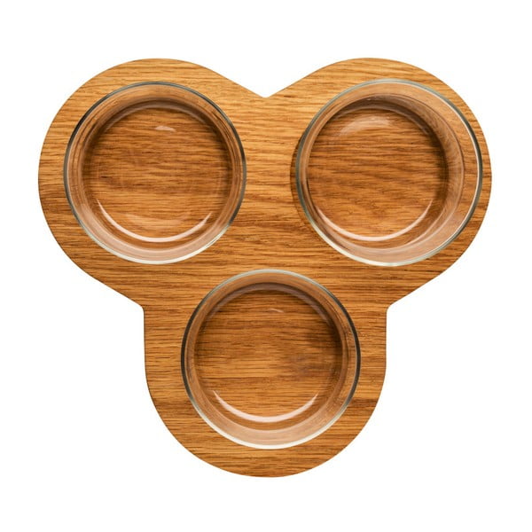 Podnos s miskami Sagaform Oval Oak Serving Set-image-1