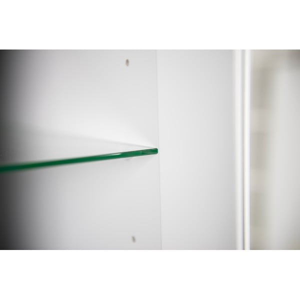 Šedá vitrína s nohami z dubového dřeva Tenzo Dot, výška 175 cm-image-1