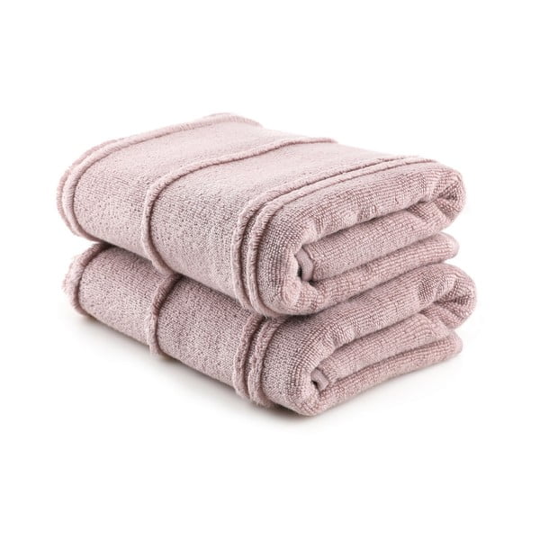 Růžové froté ručníky v sadě 2 ks 50x90 cm Arden – Foutastic