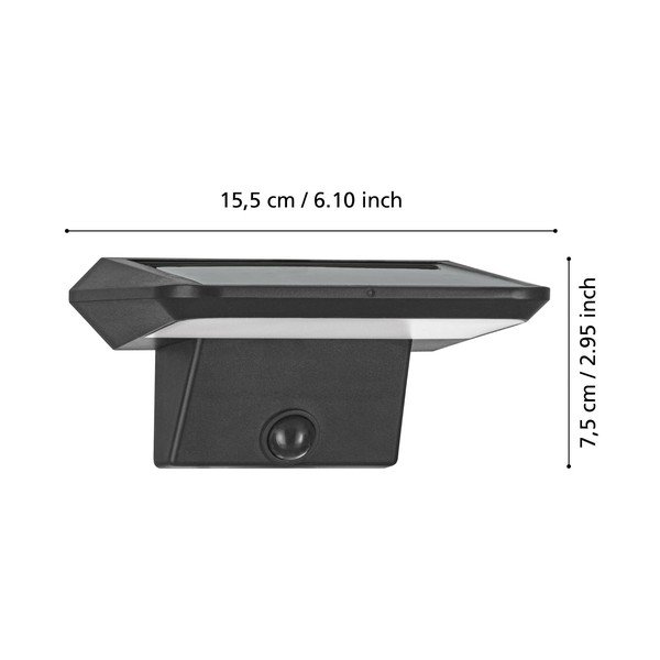 LED nástěnné solární venkovní svítidlo (výška 7,5 cm) PORRASSA – EGLO-image-2