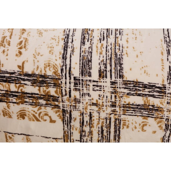 Černo-krémové povlečení na jednolůžko z mikroplyše 140x200 cm Enrico – My House-image-2