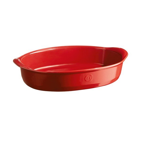 Červená oválná zapékací mísa Emile Henry, 3,8 l