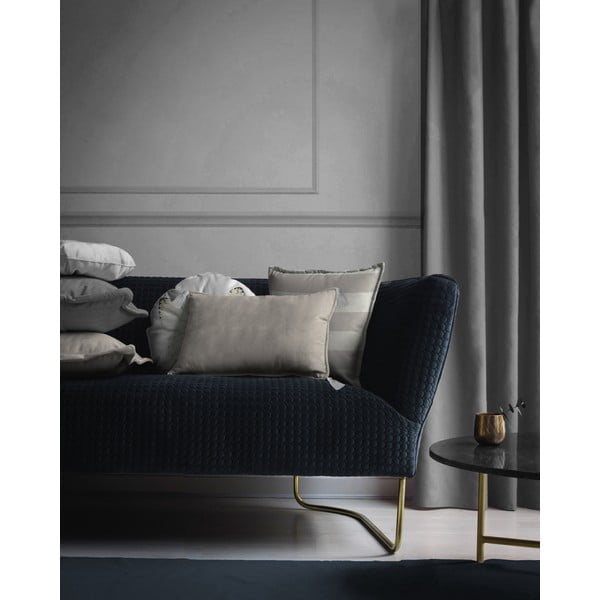 Šedý sametový polštář Velvet Atelier Borlas, 50 x 35 cm-image-1