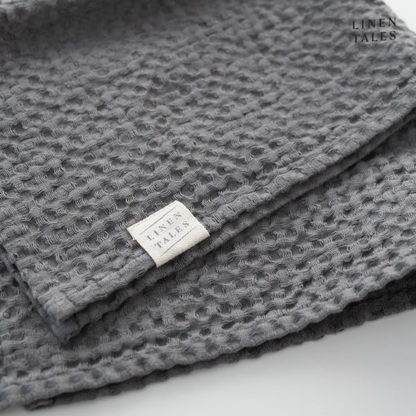 Tmavě šedé ručníky a osušky v sadě 3 ks Honeycomb – Linen Tales-image-4