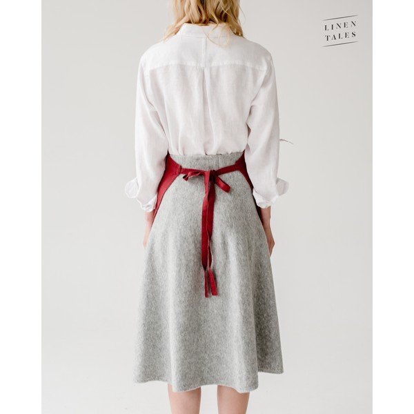 Červená lněná zástěra Linen Tales Daily Apron, 80 x 55 cm-image-4