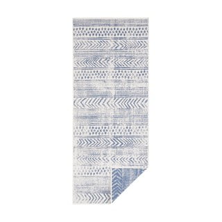 Modro-krémový venkovní koberec NORTHRUGS Biri, 80 x 250 cm