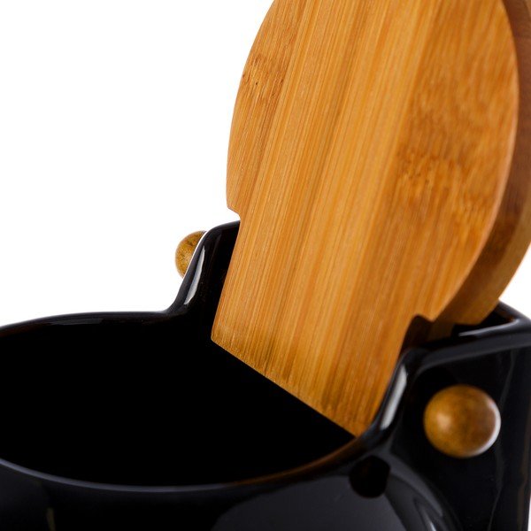 Černá dóza na sůl s víkem Unimasa Ceramic, 700 ml-image-3