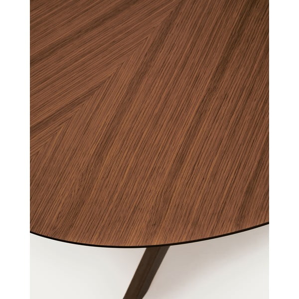 Jídelní stůl s deskou v dekoru ořechového dřeva 110x180 cm Naanim – Kave Home-image-3