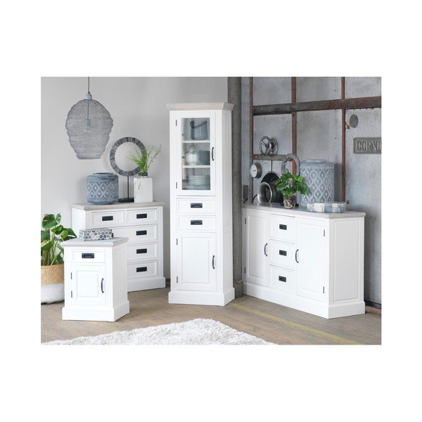 Vitrína ze dřeva paulownie Canett Florenzio, výška 180 cm-image-2