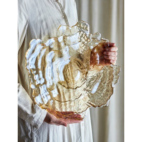 Béžová skleněná mísa ø 38,5 cm Asimi – Bloomingville-image-3