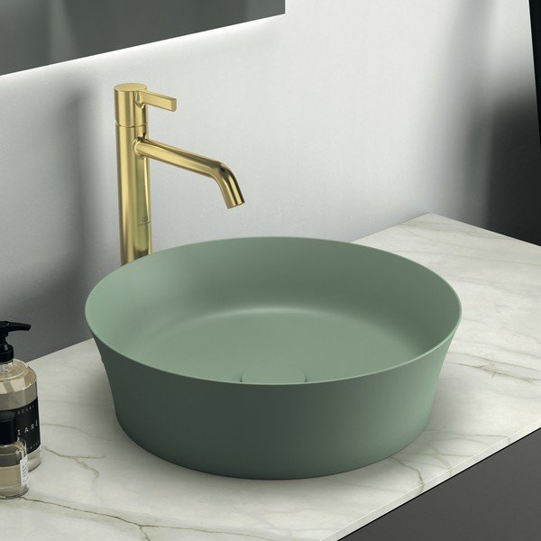 Zelené keramické kulaté umyvadlo ø 40 cm Ipalyss – Ideal Standard-image-1