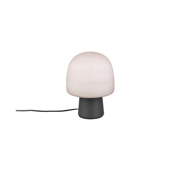 Černo-bílá stolní lampa se skleněným stínidlem (výška 27 cm) Steen – Trio-image-3