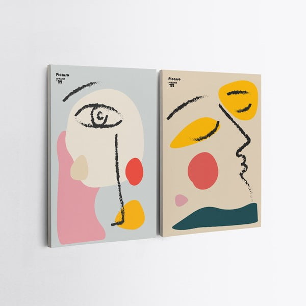 Obrazy v sadě 2 ks 50x70 cm Faces – Wallity-image-2