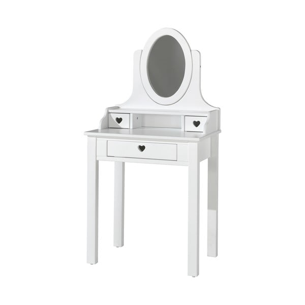 Bílý toaletní stolek Vipack Amori, výška 136 cm