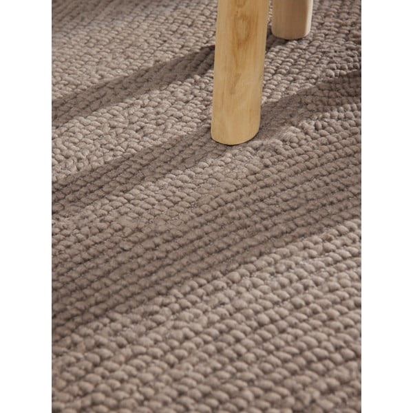 Ručně tkaný vlněný kulatý koberec taupe ø 120 cm Eleni Taupe – Hanse Home-image-4