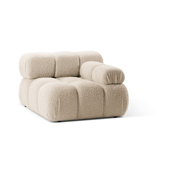 Béžový modul pohovky z textilie bouclé (pravý roh) Bellis – Micadoni Home-image-3