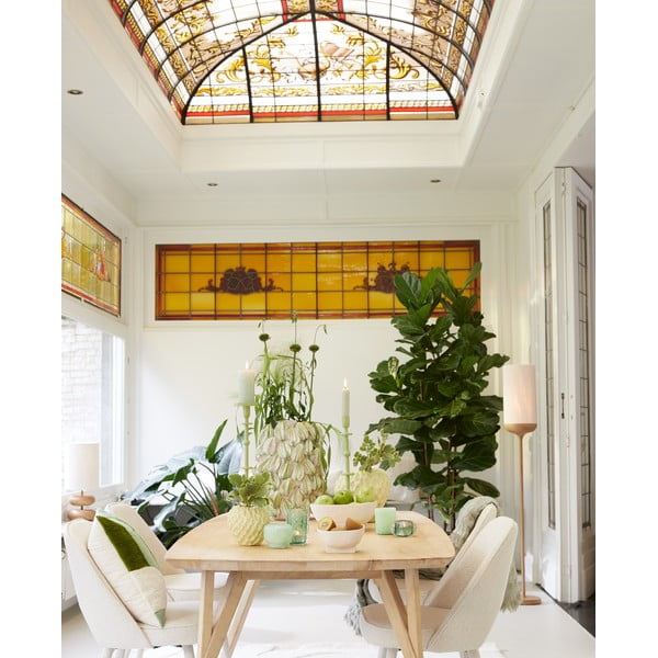 Stojací lampa v přírodní barvě s textilním stínidlem (výška 159 cm) Dania – Light & Living-image-2