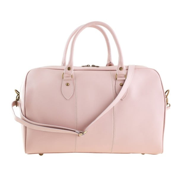 Růžová kožená kabelka Tina Panicucci Rodger