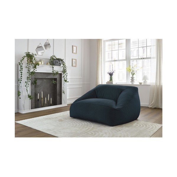 Tmavě modrý sedací vak z umělé kožešiny Lilibet – Bobochic Paris-image-1