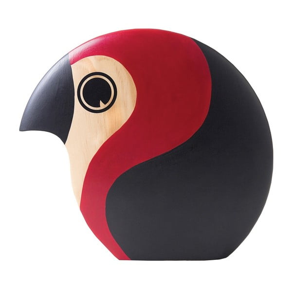 Dekorace ve tvaru ptáčka s červeným detailem Architectmade Discus