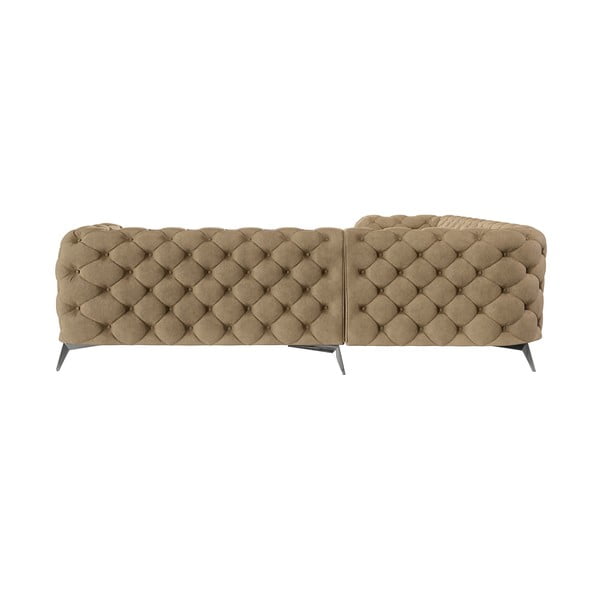 Světle hnědá sametová rohová pohovka Chelsea – Ropez-image-2