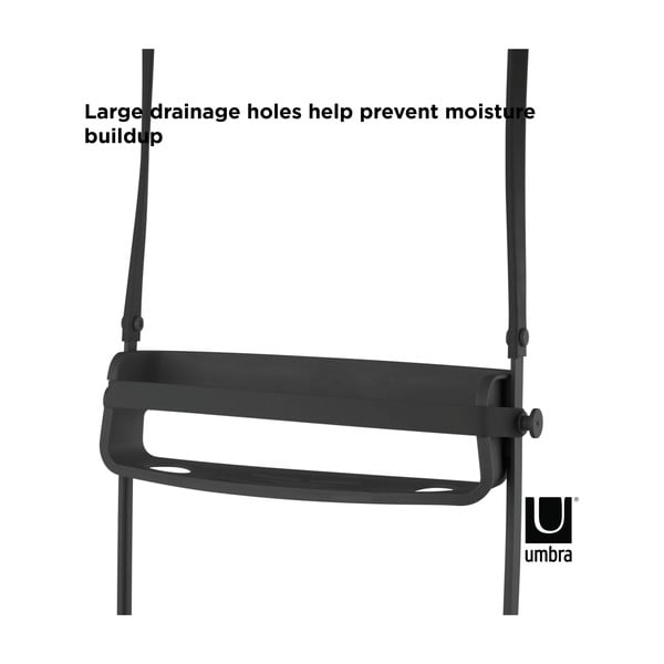 Černá závěsná plastová koupelnová polička Flex – Umbra-image-4