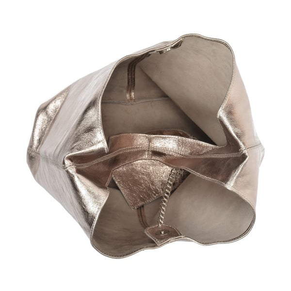 Zlatá kožená kabelka Sofia Cardoni Lucia-image-3