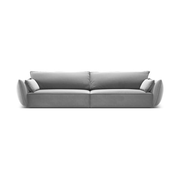 Světle šedá sametová pohovka 248 cm Vanda – Mazzini Sofas