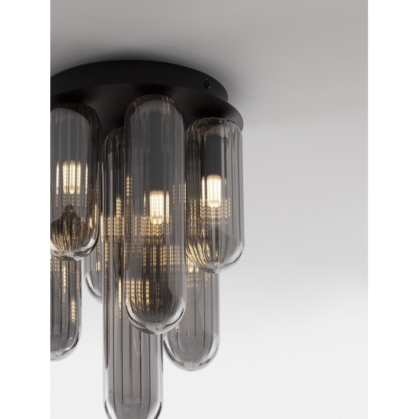 Šedé skleněné stropní svítidlo se skleněným stínidlem Gustave – Nova Luce-image-2