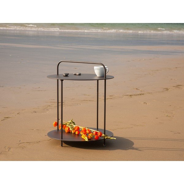 Kovový kulatý zahradní odkládací stolek ø 45 cm Plip – Ezeis-image-3