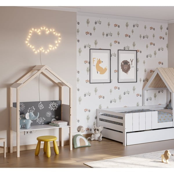 Dětský psací stůl z borovicového dřeva 40x100 cm Roxana – Marckeric-image-1