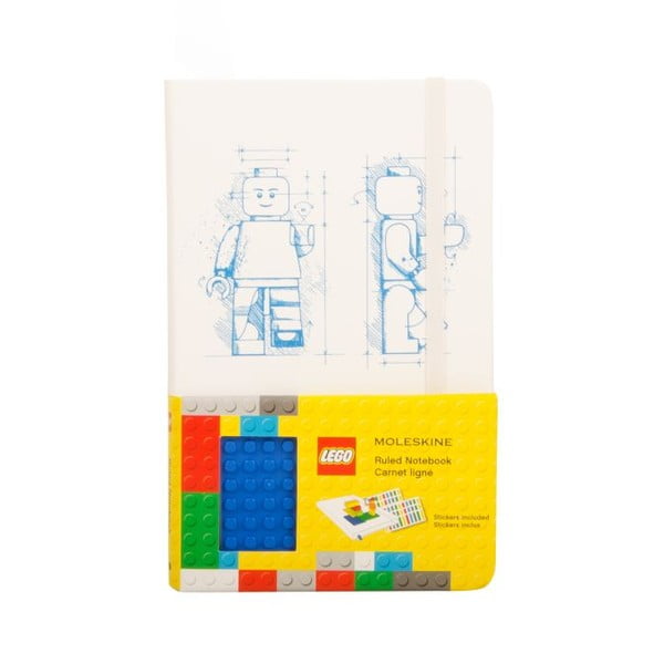 Zápisník Moleskine Lego White, linkovaný