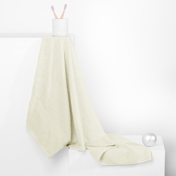 Krémový froté bavlněný ručník 30x50 cm Marina – DecoKing-image-2