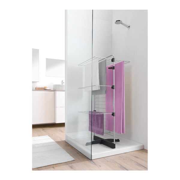 Sušák na prádlo v šedé a stříbrné barvě 22 m Thunder – Metaltex-image-4