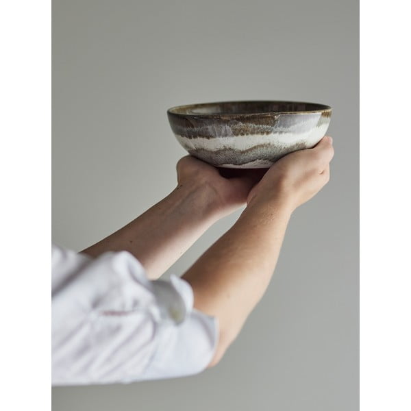 Šedá miska z kameniny 525 ml Paula – Bloomingville-image-1