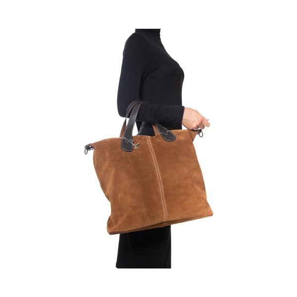 Kožená kabelka Luisa Vannini 895 Cognac-image-3