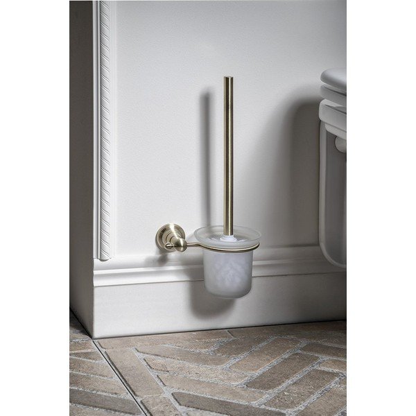 Nástěnný mosazný WC kartáč Sapho Diamond-image-1