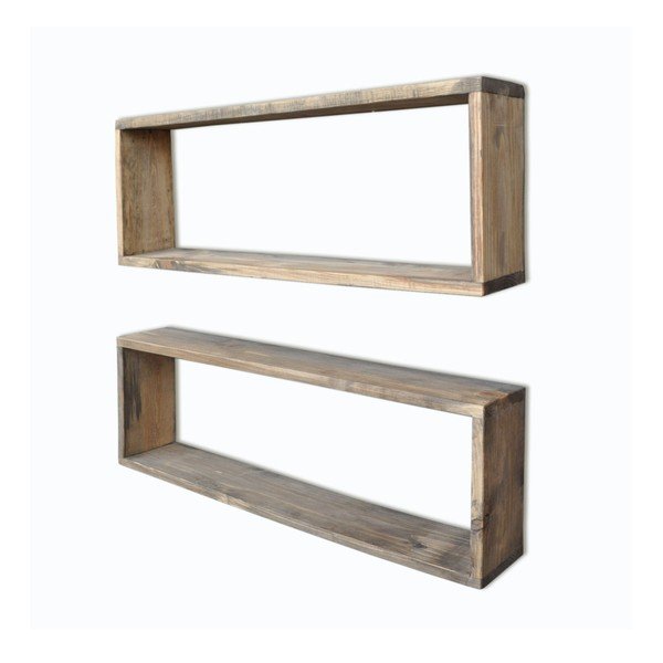 Sada 2 dřevěných polic Rectangle-image-3
