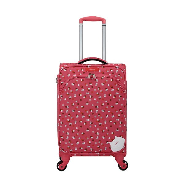 Růžové zavazadlo na 4 kolečkách Lollipops Rubby